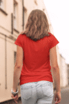 Red Short sleeve t-shirt for women (4)