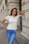 White Short sleeve t-shirt for women