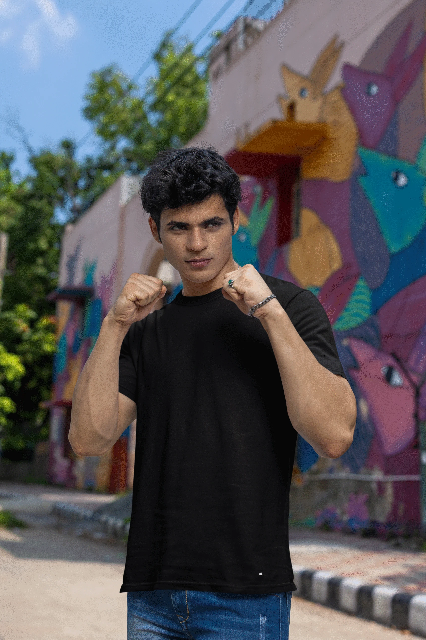 Black Short sleeve t-shirt for men