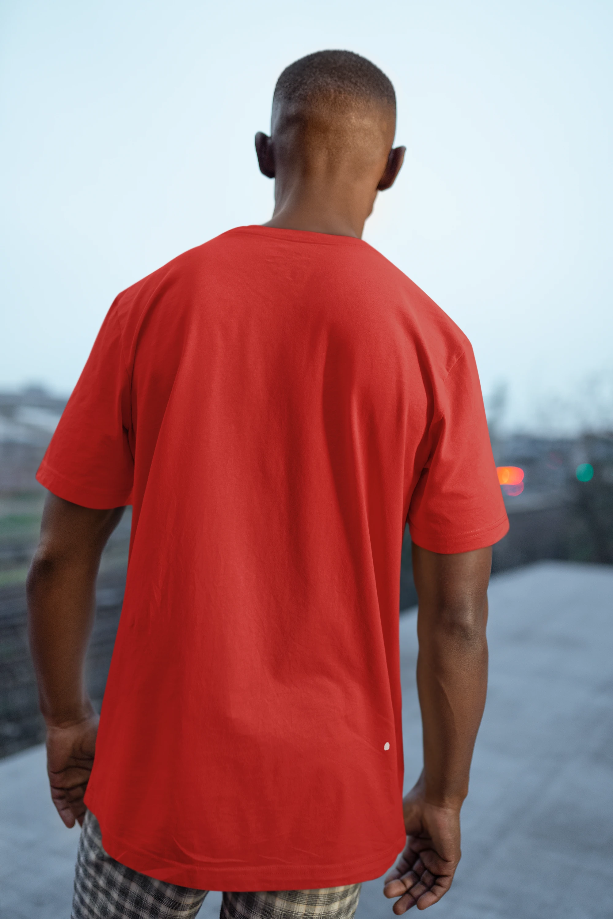 Red Short sleeve t-shirt for men by fabveda
