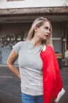 Charcoal Short sleeve t-shirt for women (2)