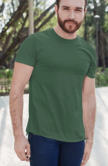 Green Short sleeve t-shirt for men_