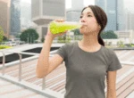 Gray Melange Short sleeve t-shirt for women