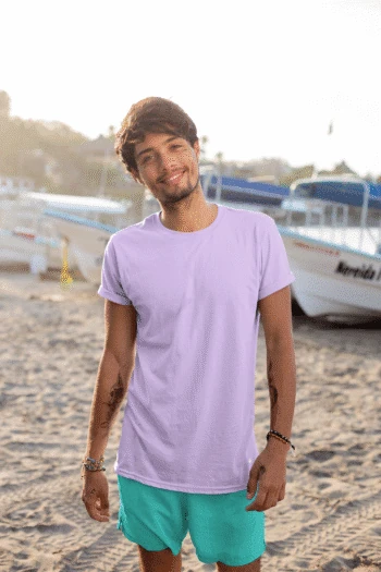 Lavender Short sleeve t-shirt for men
