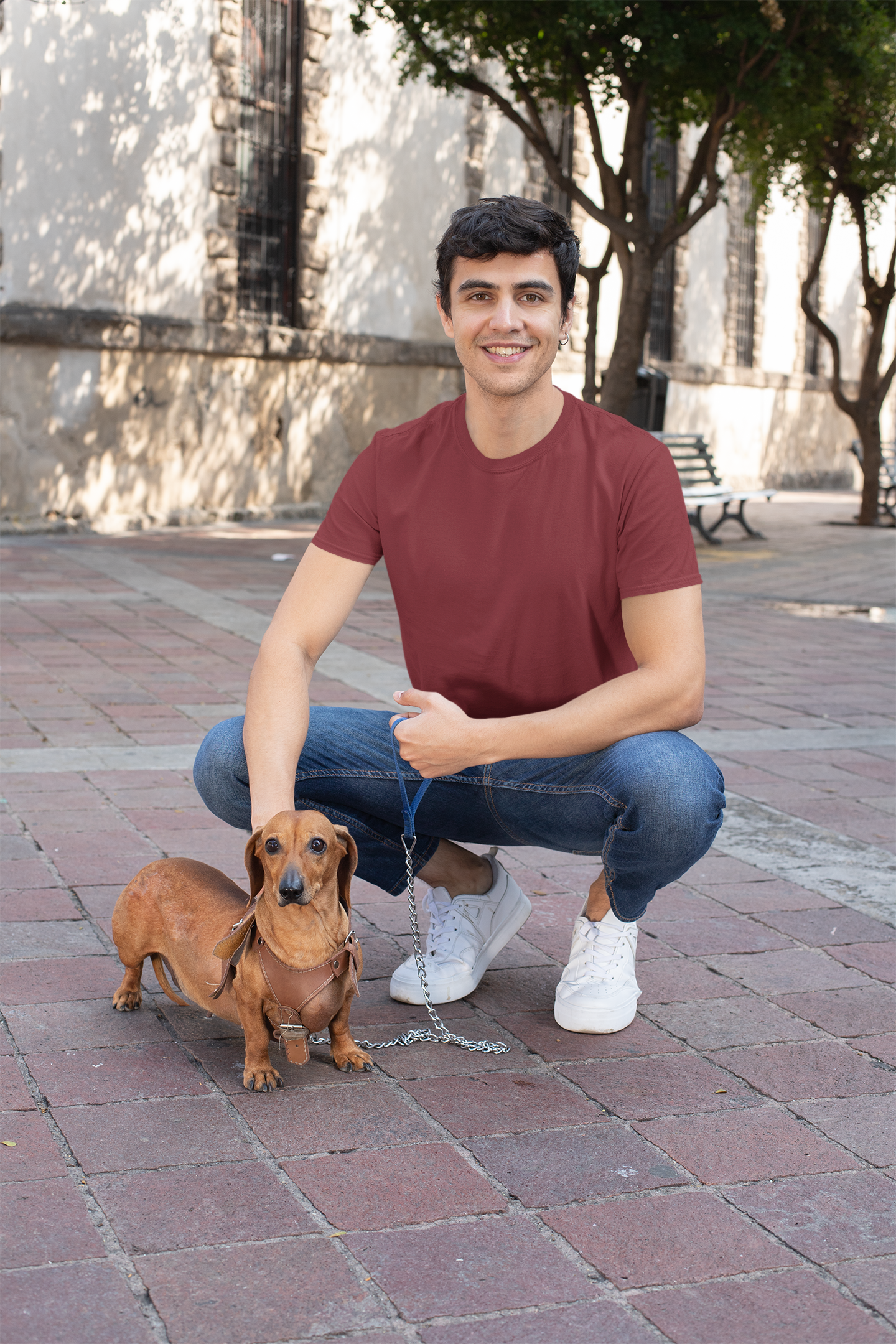 maroon Short sleeve t-shirt for men (3) maroon Short sleeve t-shirt for men