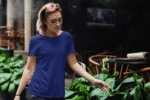 Navy Blue Short sleeve t-shirt for women (3)