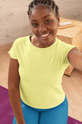 New Yellow Short sleeve t-shirt for women (3)