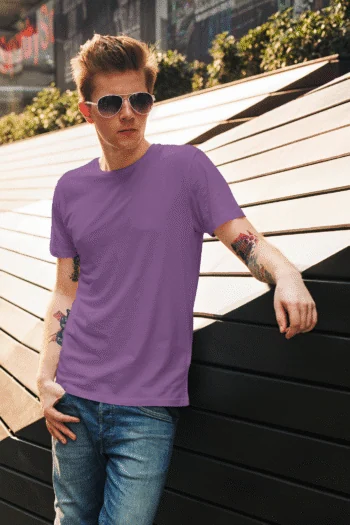 Purple Short sleeve t-shirt for men