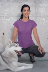 Purple Short sleeve t-shirt for women (3)