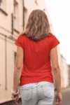Red Short sleeve t-shirt for women (2)