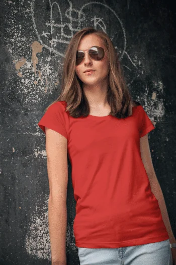 Red Short sleeve t-shirt for women