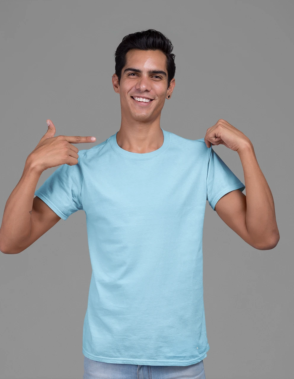 Sky Blue Short sleeve t-shirt for men