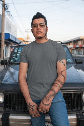 Steel Grey Short sleeve t-shirt for men