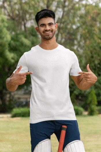 White Short sleeve t-shirt for men