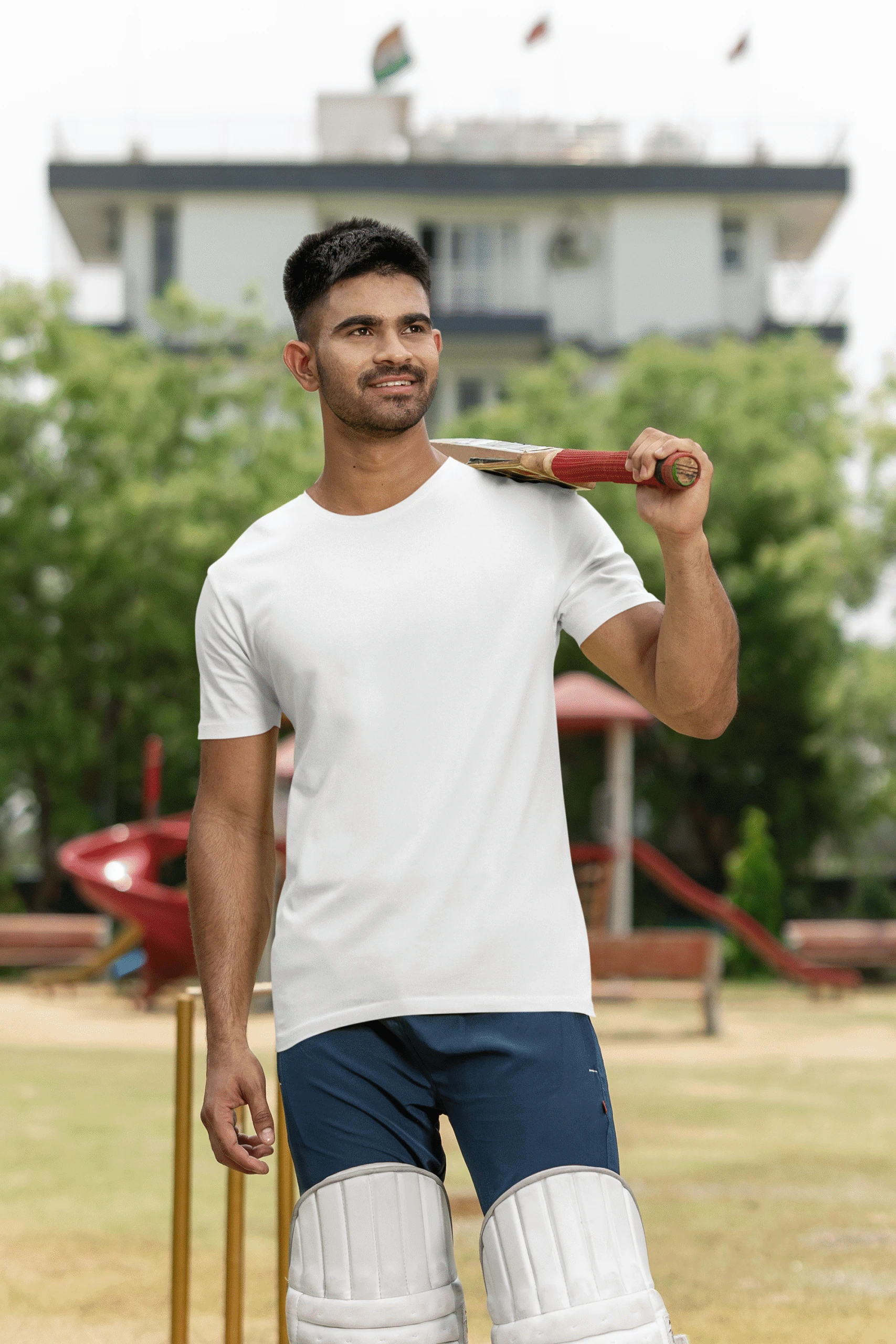 White Short sleeve t-shirt for men