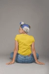 Yellow Short sleeve t-shirt for women (3)