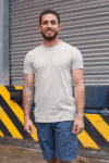 Gray Melange Short sleeve t-shirt for men (2)