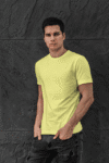 New Yellow Short sleeve t-shirt for men (3)
