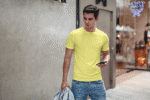 New Yellow Short sleeve t-shirt for men (3)