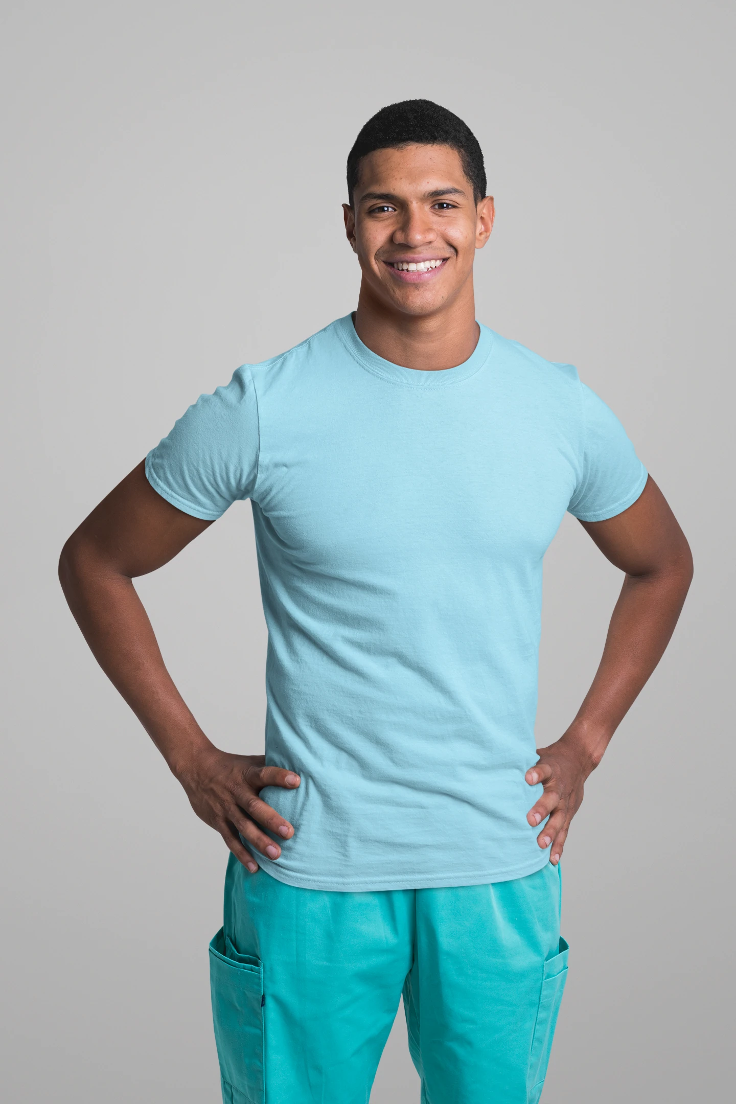 Baby Blue Short sleeve t-shirt for men