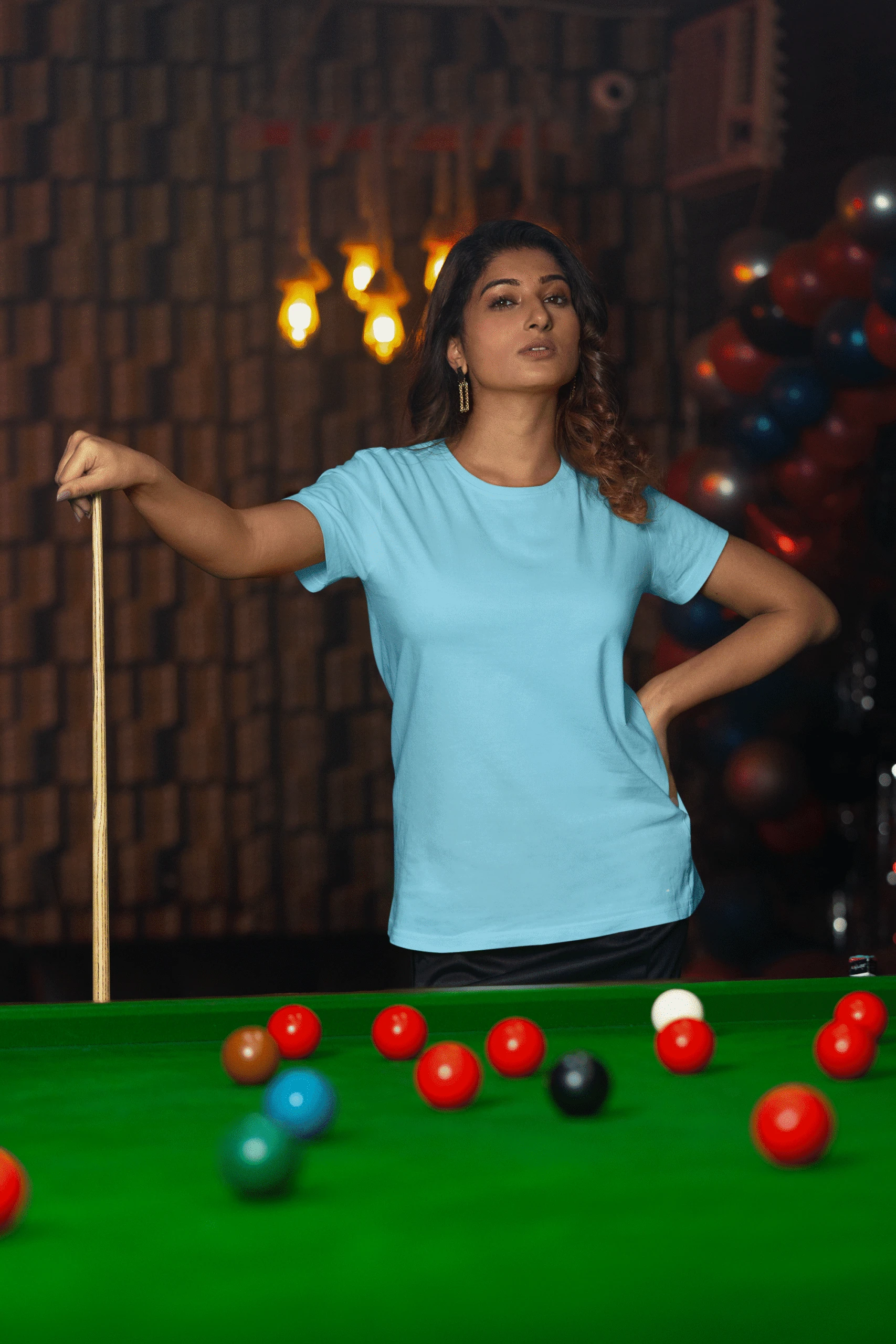 Baby Blue Short sleeve t-shirt for women