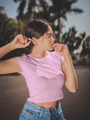 baby pink - baby tee