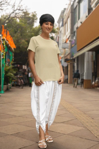 Beige half sleeve 180 GSM cotton t-shirt – Fabveda