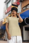 Beige Short sleeve t-shirt for women