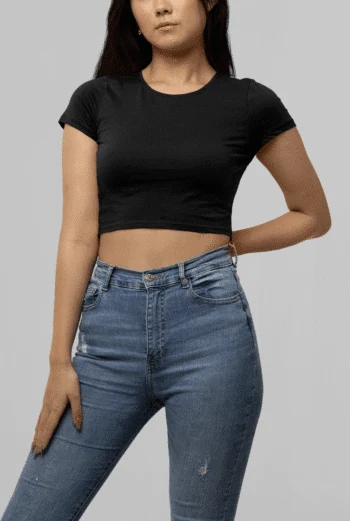 black - baby tee