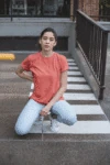 Coral Short sleeve t-shirt for women (4)