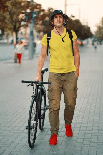 Golden Yellow Short sleeve t-shirt for men (4)