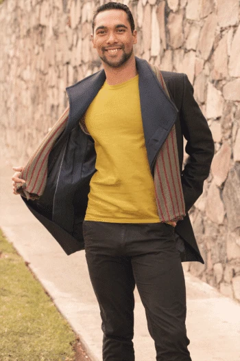 Mustard Yellow Short sleeve t-shirt for men