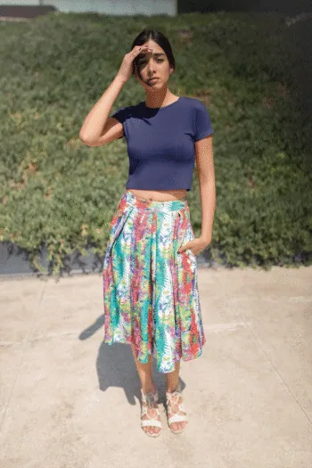 Navy - Crop Top