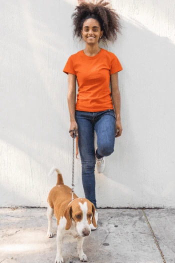 Orange Short sleeve t-shirt for women
