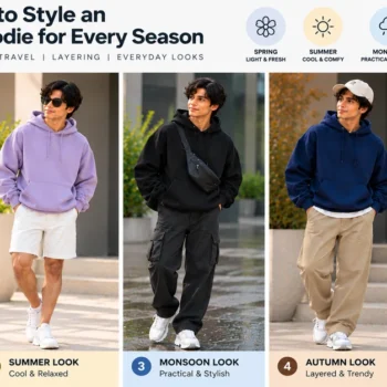 Oversized hoodie outfit ideas for spring, summer, monsoon, autumn and winter